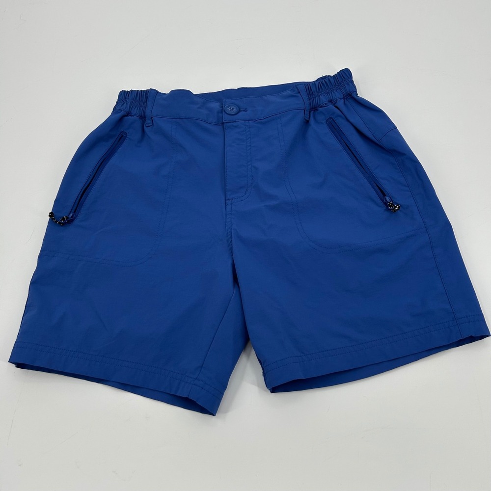 Outdoor Sports Womens Blue Hiking Shorts Size Small Zipper Pockets Lightweight